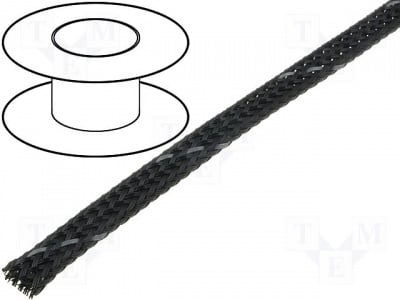 Оплетка OPL.04-BK/GY Оплетка; полиестер; 3?7,nom.4mm; тъмно сив